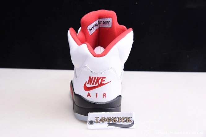 Official Maikesneakers Red Retro Air 5 Jordan Fire (2020) DA1911-102 Tongue Silver 0803